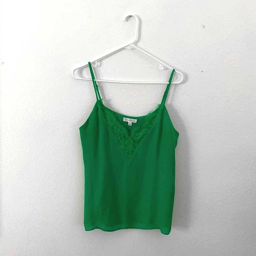 Socialite Cami with Lace Detail and Adjustable Straps. Size Medium